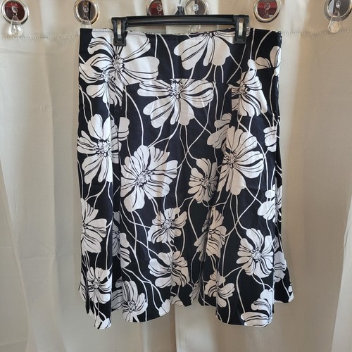 Jones NY Skirt Size 14 Floral Coastal Boho Cotton Flare Peasant Fairy MOD 12700 - Picture 9 of 9