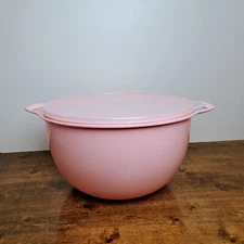 Tupperware Thatsa Bowl 5377 Mega Fix n Mix 42 Cup Pink with White Lid