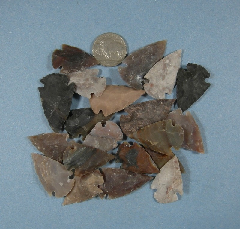ARROWHEAD SPEARHEAD LOT COLLECTION & OLD VINTAGE 1938-d BUFFALO NICKEL