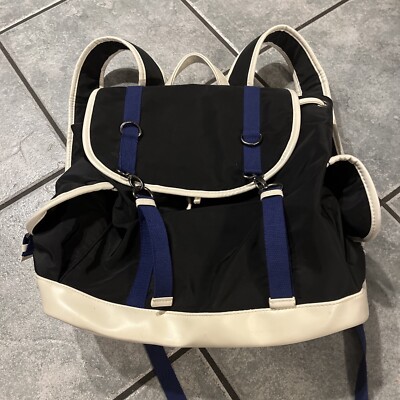 Carpisa Backpack Black White Travel Backpack Drawstring Bag