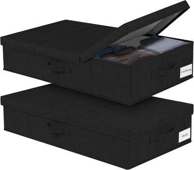 Under Bed Storage, Large Underbed Storage Containers with Lids, dorm storage bed