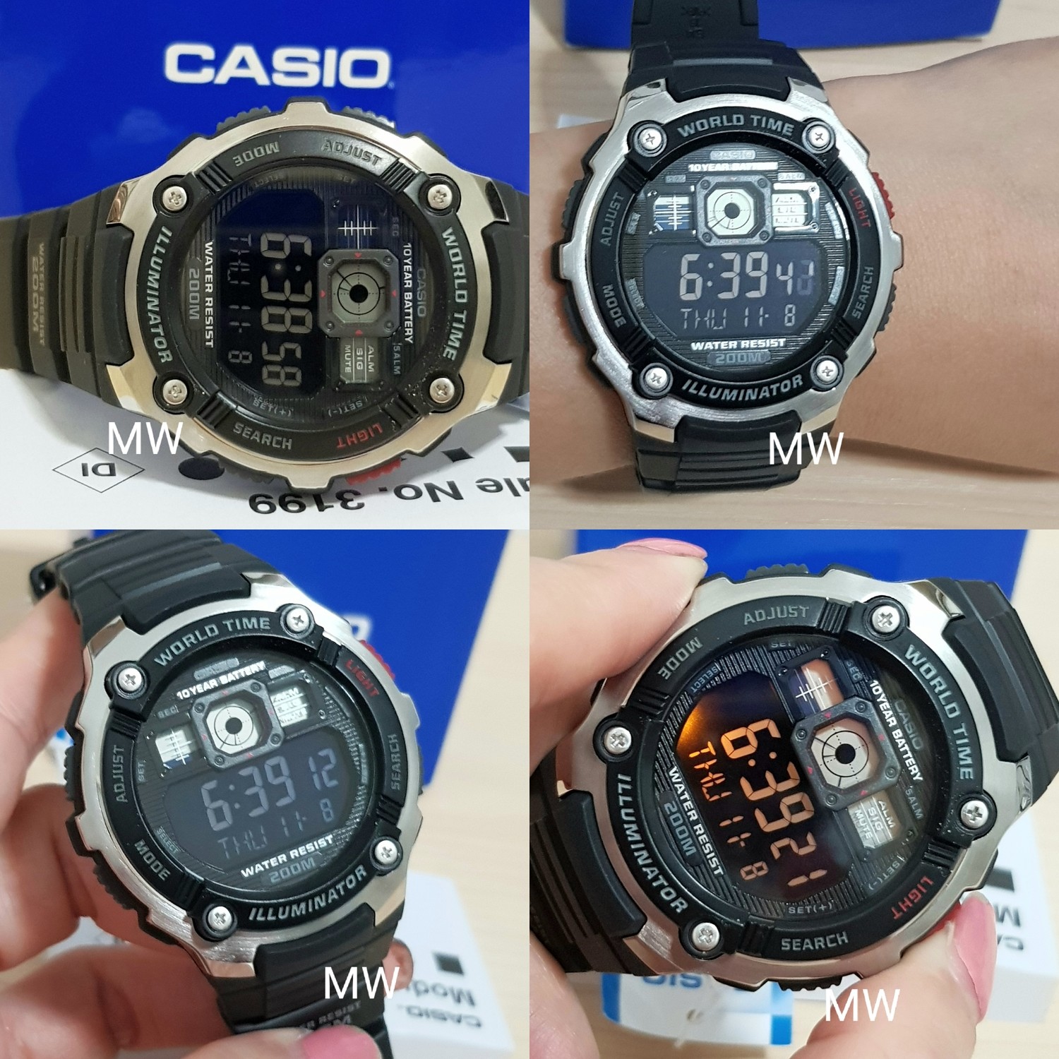 Casio Ae-2000w-1b World Time Illuminator Digital Mens Watch Ae2000 Ae2000w  for sale online | eBay