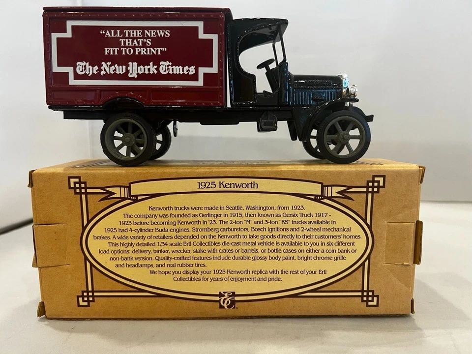 Ertl New York Times 1925 Kenworth Delivery Truck Bank - 1:34 Scale MIB VHTF - Image 2 of 4