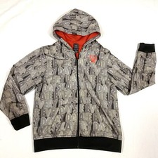 Boys Nike Skate Everyday Full Zip Hoodie Size XL Gray Red