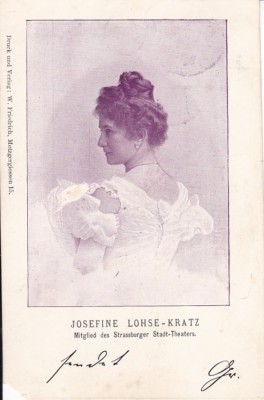 Ancient Ak, Josefine Lohse-Kratz Member Des Strassburger Stadt-Theaters 1902