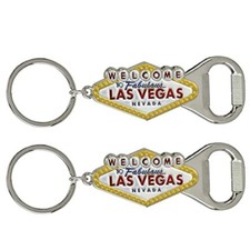 Las Vegas Casino Memorabilia Keychain Bottle Opener Vintage Souvenirs 2-Pack