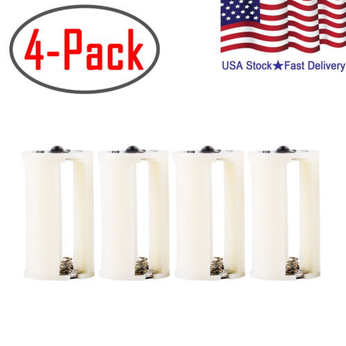4 x Plastic Parallel AA Battery Adapters Holder 1.5V Converter 3 AA To 1 D Size