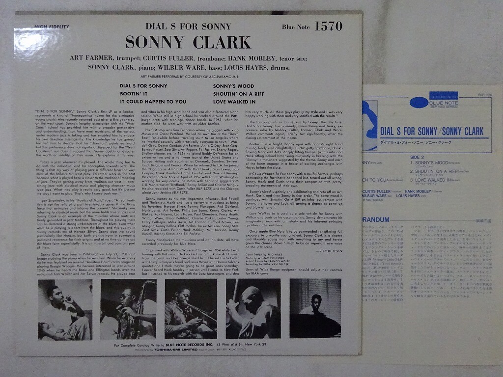 LPJAZZ米BLP1570 DIALＳFOR SONNY/SONNYCLARK SONNY CLARK - Sonny Clark - Dial 