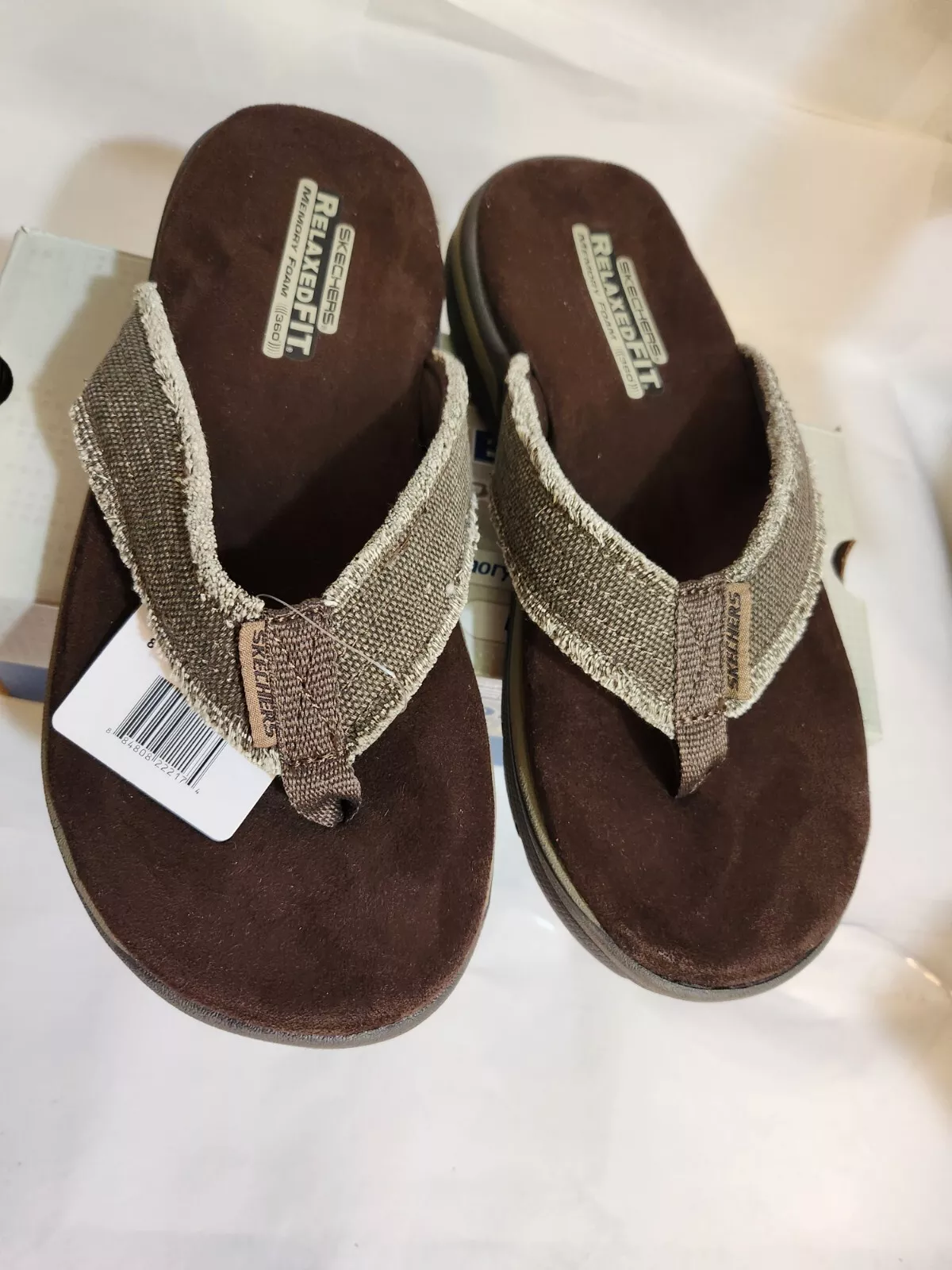 Sandale homme Skechers coupe décontractée Supreme Bosnia taille 8 tong chocolat