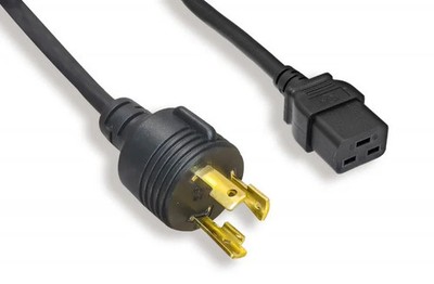 SF Cable 10ft NEMA L6-30P to C19 Power Cord 12AWG 20A 250V