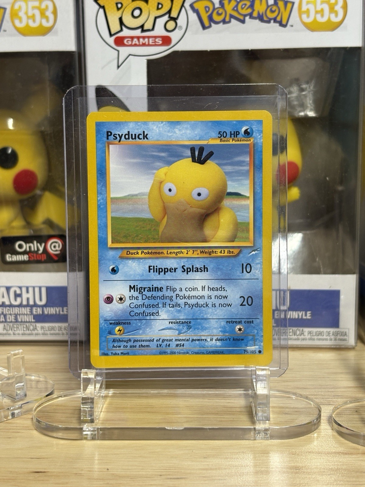 Pokemon Psyduck 79/105 Neo Destiny Unlimited Edition Common English Yuka Morii