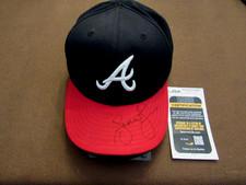 ANDRUW JONES 95 WSC ATLANTA BRAVES HOF SIGNED AUTO NEW ERA GAME USED CAP JSA