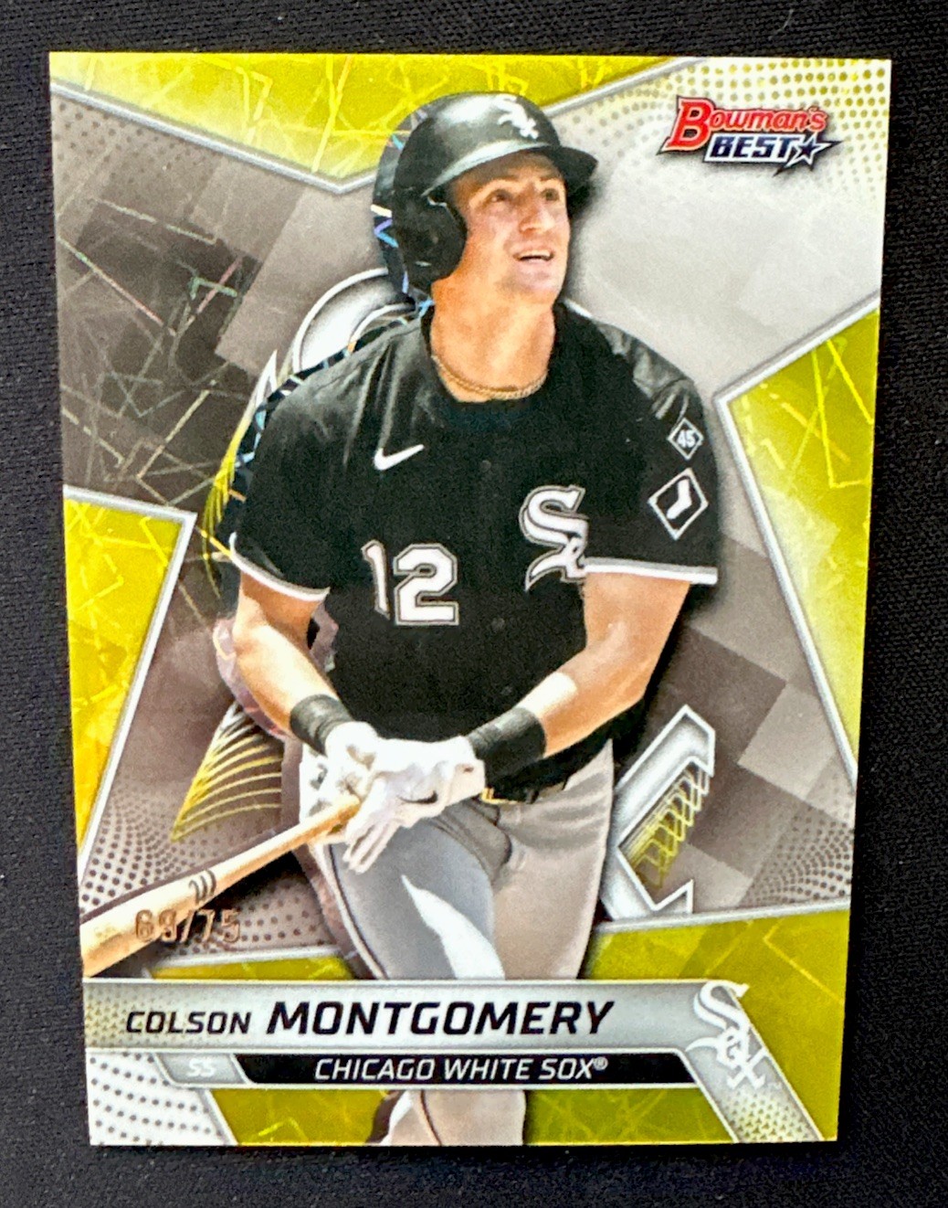 Colson Montgomery- 2025 Bowman's Best Yellow Lazer  #TP-4 - 69/75 White Sox