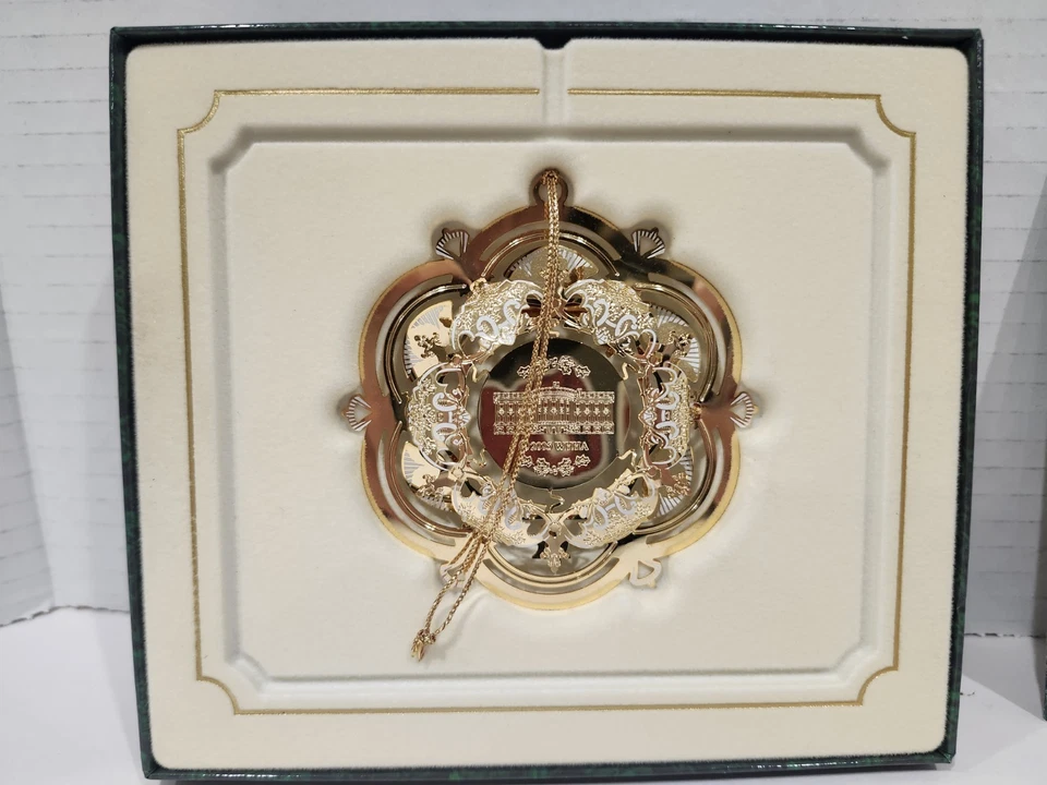 Adorno de Navidad Casa Blanca 2005 vintage decoración de árbol de vacaciones con caja Foto 4 de 4