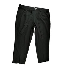 Nine West Women Dress Pants XXL Black Viscose Blend Cropped Straight Excellent