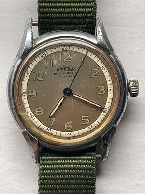 Roamer Watch Swiss 17J Handwinding Shock Resistant Water Proof Mens Vintage