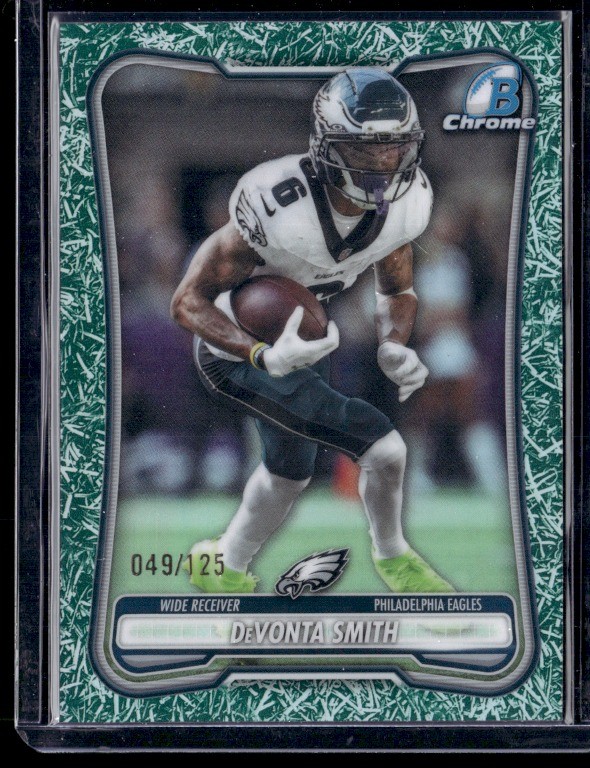 2026 Bowman #BCV-81 DeVonta Smith Chrome Gridiron Refractor #/125