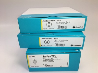 10 Coloplast 11486 Pouches & 10 Barriers 10531 Yellow Flange Expires 08/2027