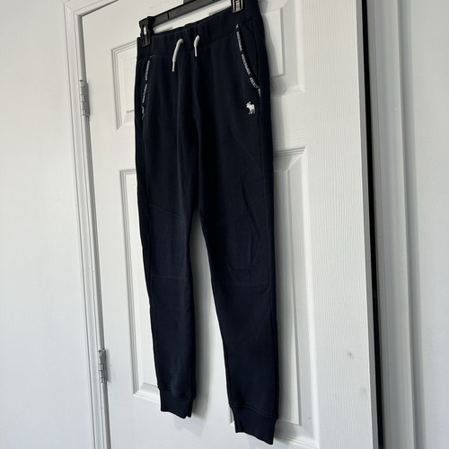 Abercrombie Kids 13-14 Sweatpants Joggers Soft Navy Blue W/ Pockets - Picture 2 of 10