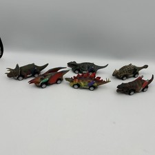 Lot of 6 Pull Back Dinosaur Vehicles Toys Dinosaur Cars EUC - Smoke Free Home