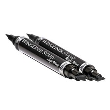 Winged Eyeliner Stamp Pen 2-Pack Waterproof Smudgeproof Long Lasting 8mm Black