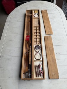 Vintage Kiraku & Co Grampus Bamboo Hex Fly Rod In Bamboo Case Fishing Kit & Tag