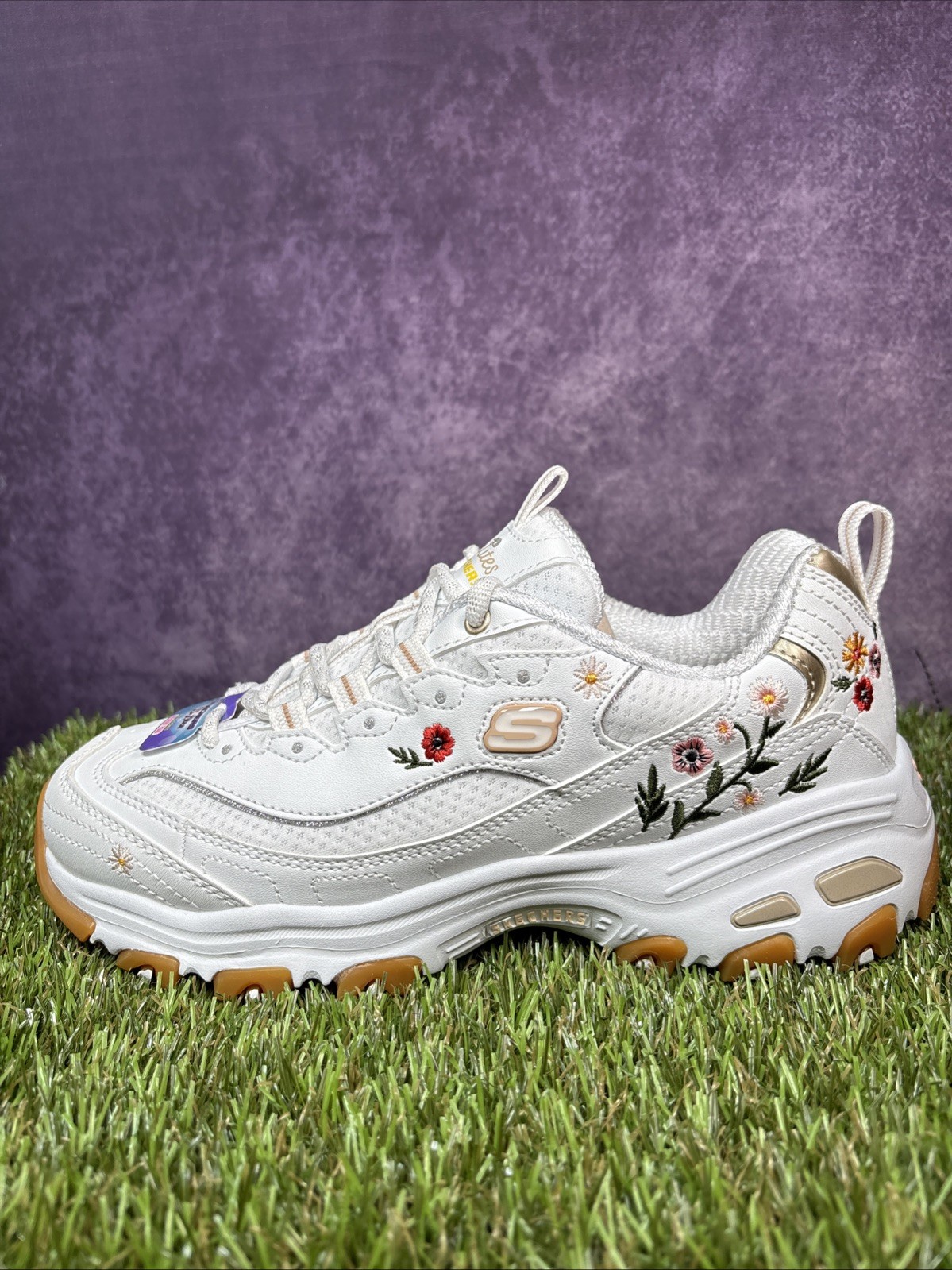 Skechers D’Lites Spring Bloom White Trainers Uk Size 3.5 BNWT