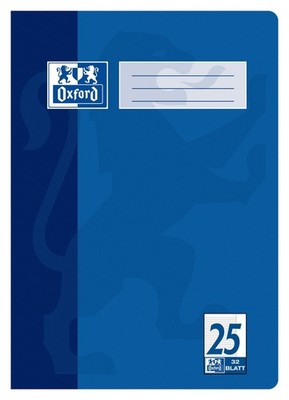 Oxford A4 School Exercise Book - 32 Pages 90 g/m² - Optic Paper Ruling 25 - Line