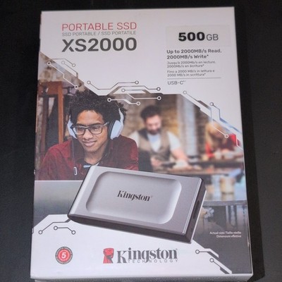 Kingston XS2000 500GB USB-C Portable External SSD (SXS2000/500G)