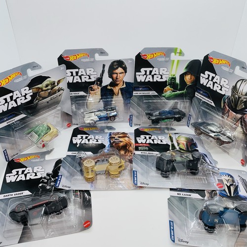 Hot Wheels Disney Star Wars Character Cars Complete Set of 8 - Picture 1 of 12