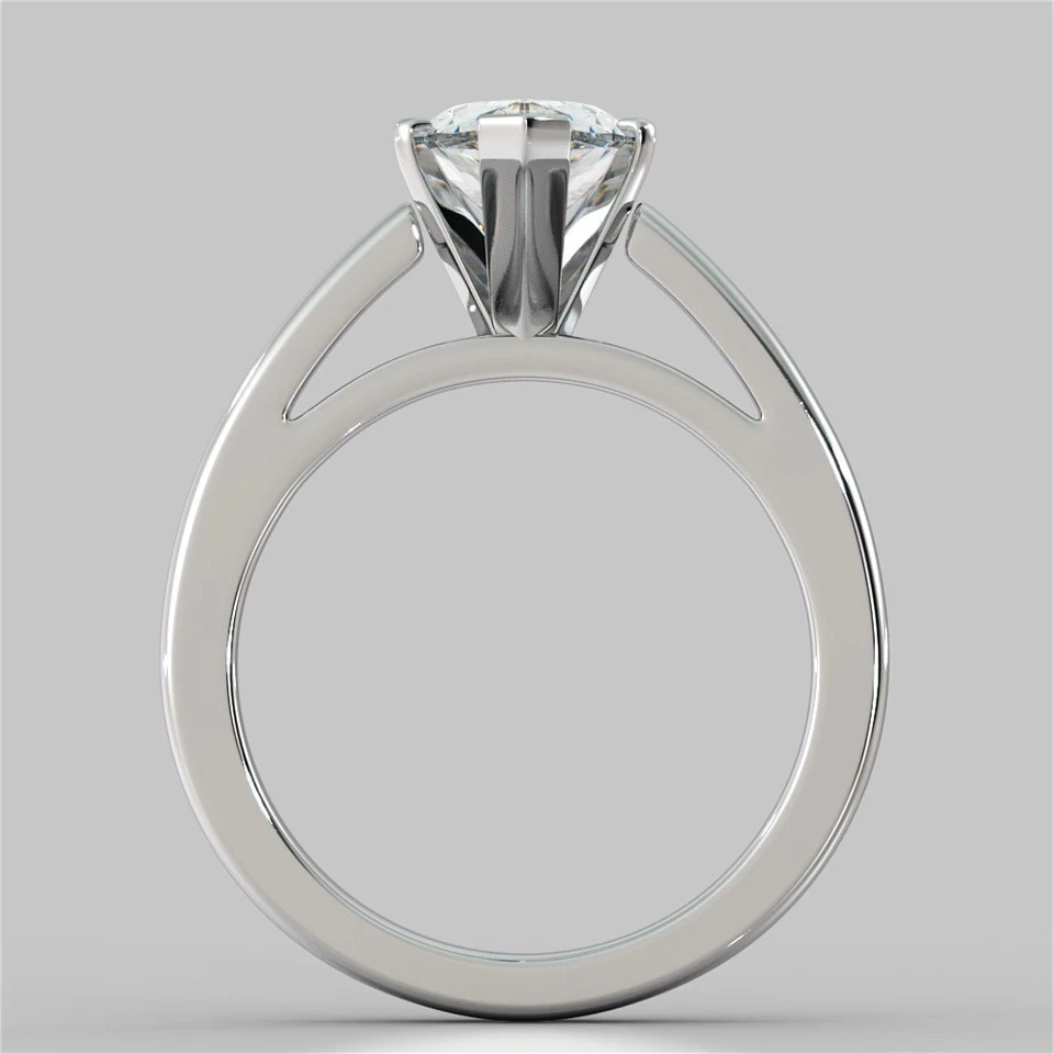 2.00 Ct Pear Cut Lab Grown Diamond Wedding Bridal Ring Solid 950 Platinum - Image 4 of 4