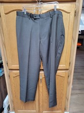 Med Brown Flat Front Slacks By Louis Raphael Rosso. IMMACULATE Condtn 38x30