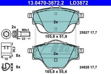 ATE BREMSSCHEIBEN Ø290MM + BREMSBELÄGE HINTEN FÜR CITROEN C4 GRAND PICASSO II 