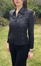 St. John Evening Marie Gray 2 Piece Sz 6 Sequined Zip Jacket High Waisted Pants