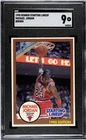 MICHAEL JORDAN 1990 KENNER STARTING LINEUP BROWN SGC 9 MINT CARD