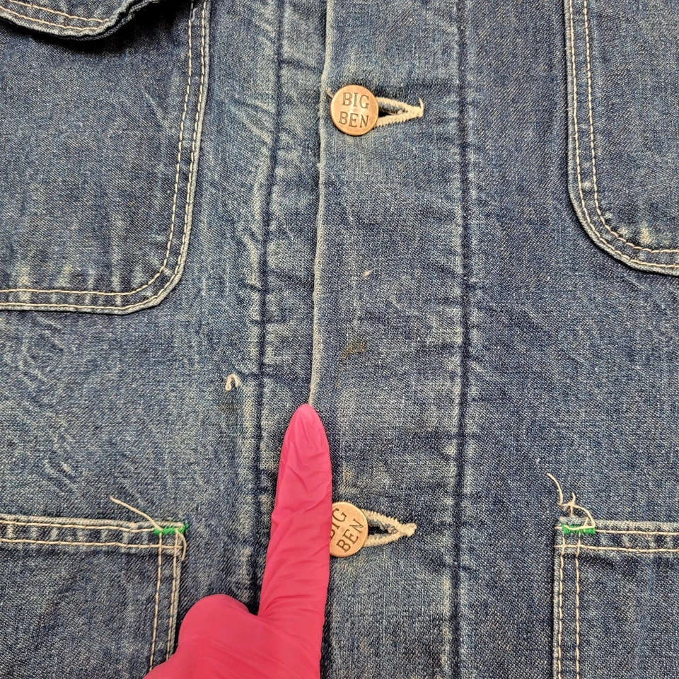 Chaqueta Big-Ben Chore Vintage Años 80 Grande 24x30 Forrada con Manta EE. UU. Foto 3 de 4