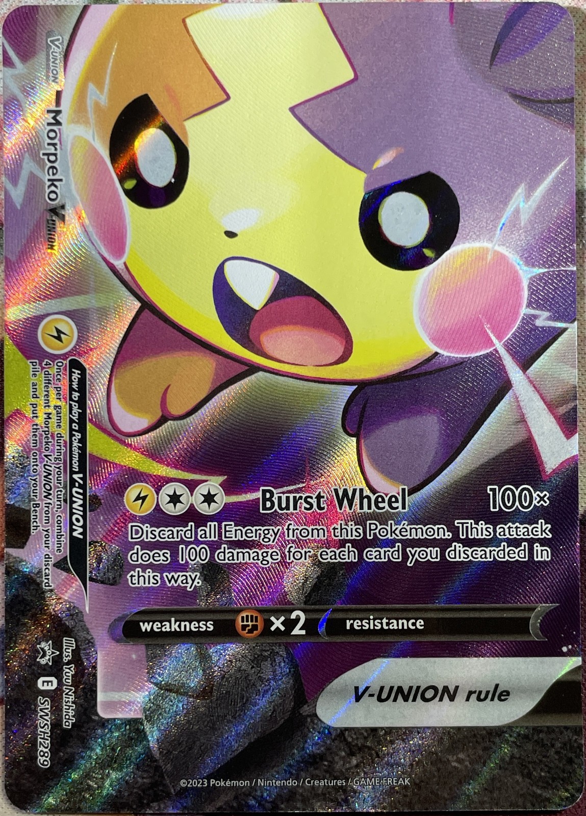 Morpeko V-Union Black Star Promo - SWSH289 - Sword & Shield Pokemon 2023