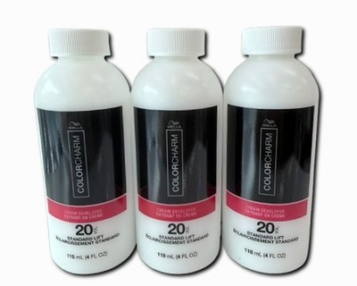 Wella Color Charm Creme 20 Volume Developer - Reliable Lift (4fl oz) - 3pc Combo
