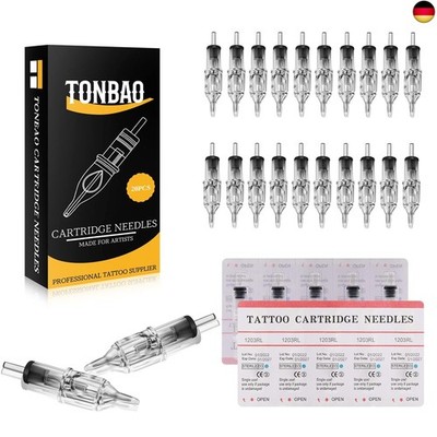 Cartridge Nadeln - TONBAO 20 Stück Cartridges Nadeln 3 Round Liner for Machine 
