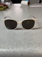 Christian Dior Sunglasses Cream colored With Rose Gold Hardware Women Frame