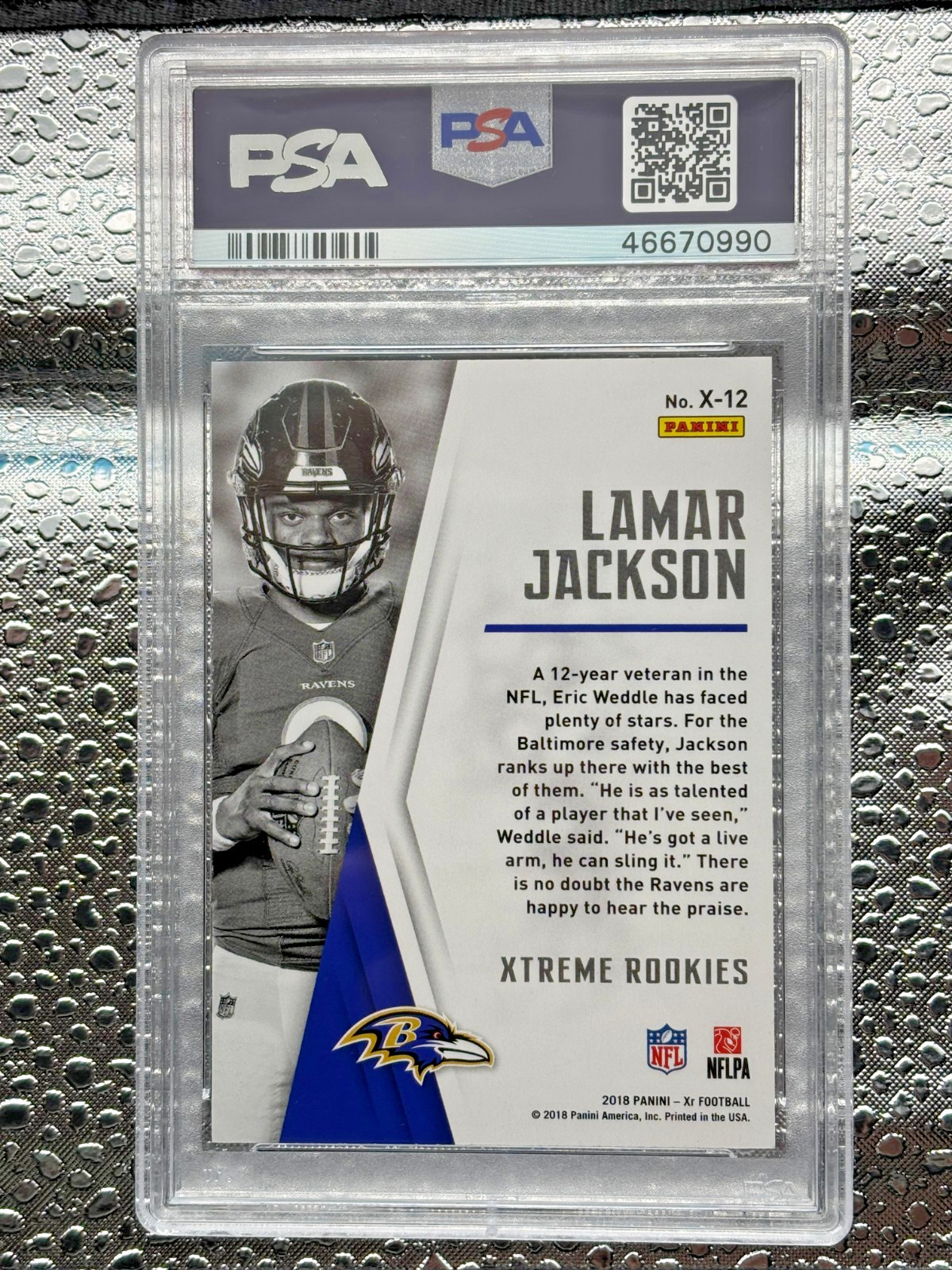 2018 Panini XR Lamar Jackson Xtreme Rookies #19/99  Silver RC - PSA 10!! view 3