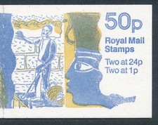1992 GB 50p BOOKLET SG FB60 FINE MINT MNH ARCHAEOLOGY SERIES DESIGN No.2