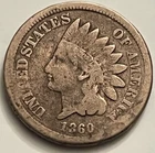 1860 Indian Head Cent G Fat Cent One Year Type BN227