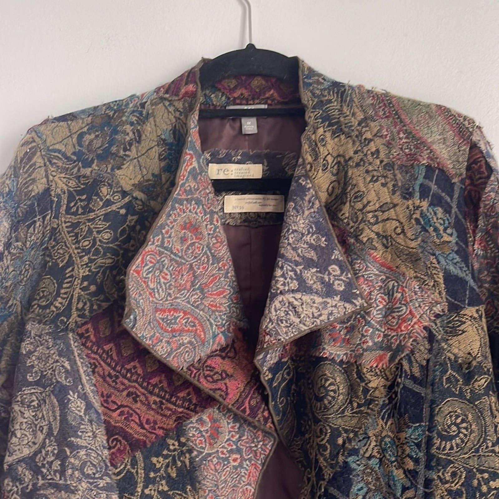 J. Jill RE: 100% wool patchwork open front waterf… - image 2