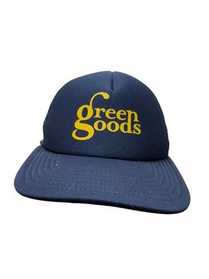 Green Goods Navy Mesh Trucker Hat By Sportiqe Adjustable Snapback #9237