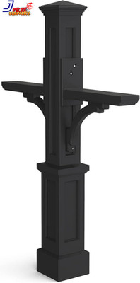 Mayne Newport Plus Double Traditional Plastic Mail Post in Black US ONLY