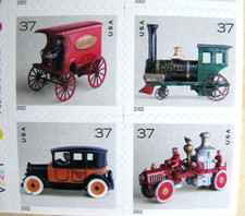 us stamps Scott #3626-29 Holiday Antique Toys 37c (Block or  strip of 4) MNH