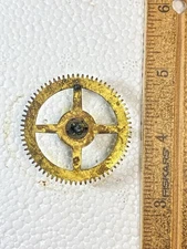 Ingraham Clock Mvmt (Pat 78/79)  Strike Side 4th Wheel (See Pics To ID) (KD2906)