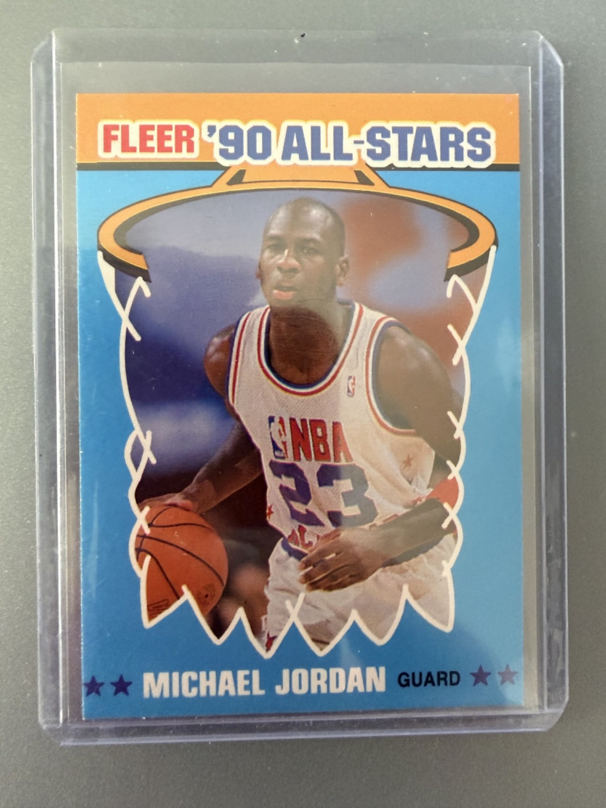 Fleer 1990 '90 All-Stars Insert Michael Jordan #5 of 12 NBA All-Star Card