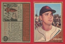 1962 Topps Baseball ~~~ LEO POSADA ~~~ No. 168 ~~~ FREE S/H